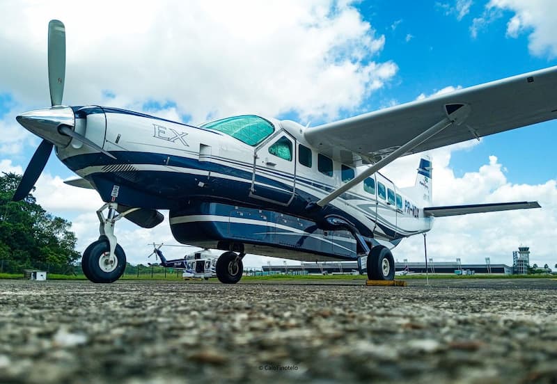 Aeronave turboélice utilizada em operações de aviação executiva no Brasil.
